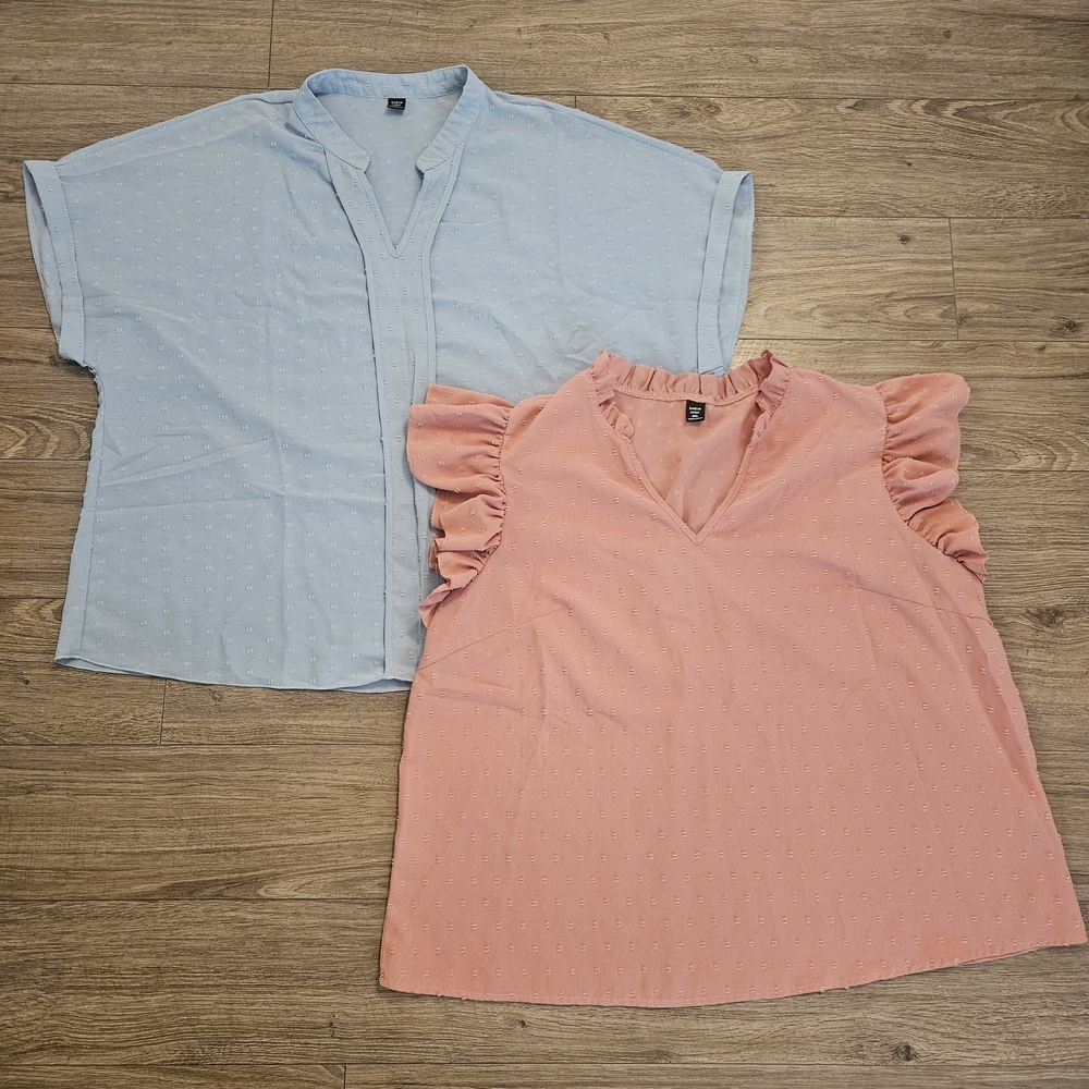 SHEIN Bundle‎ - Blue and Pink Blouses